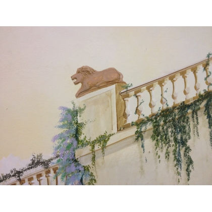 Paintings | Large panoramic oil-on-canvas panel by Moinat SA  - Antiques and home décor