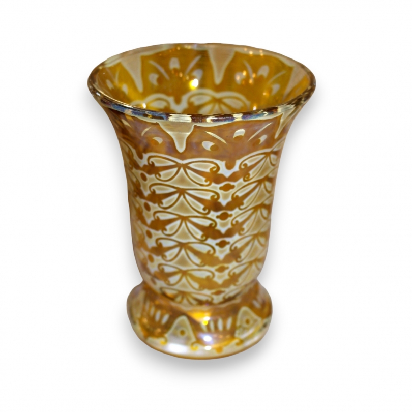 Vase - décor intercalaire jaune