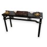 Black lacquered wooden console table at  Moinat SA  - Antiques and home décor