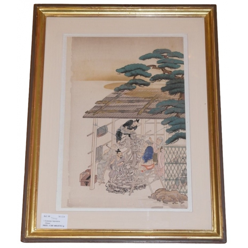 Ukiyo-e Estampe Japonaise de métier  sur Moinat SA  - Antiquités décoration -  Gouaches, Aquarelles, Pastels
