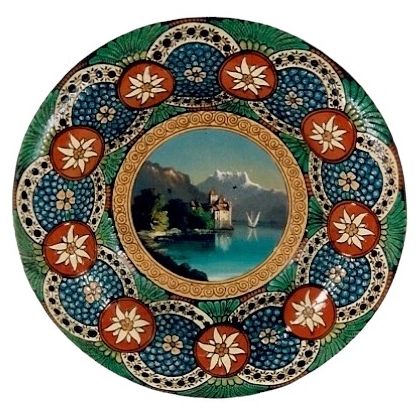 Assiette en faïence de Thoune \"Château