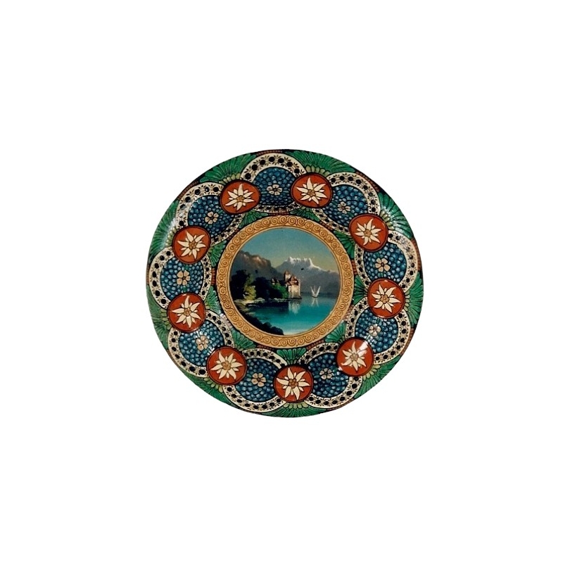Assiette en faïence de Thoune \"Château