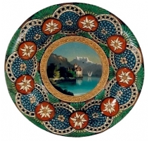 Assiette en faïence de Thoune "Château