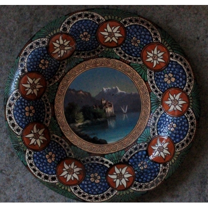 Assiette en faïence de Thoune \"Château