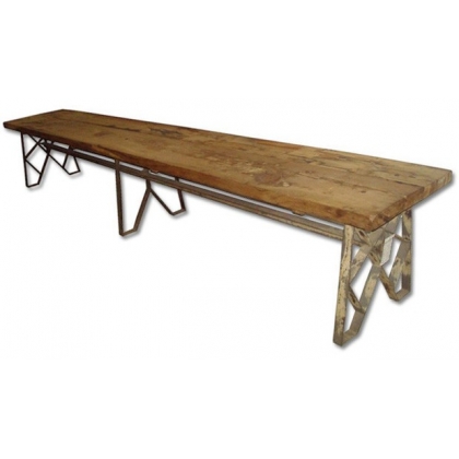 Banc industriel \"Usine\" en manguier et