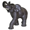Eléphant, en céramique noire.