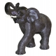 Eléphant, en céramique noire.
