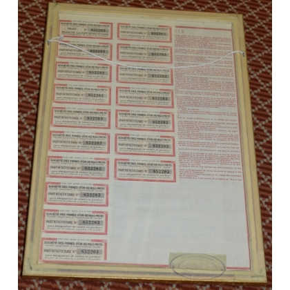 Tafel mit der Aufschrift „Société des mines d'Or sur Moinat SA“ – Antiquitäten und Dekorationsgegenstände