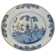 Plat en faïence bleu blanc de Delft