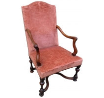 Fauteuil Louis XIII en noyer