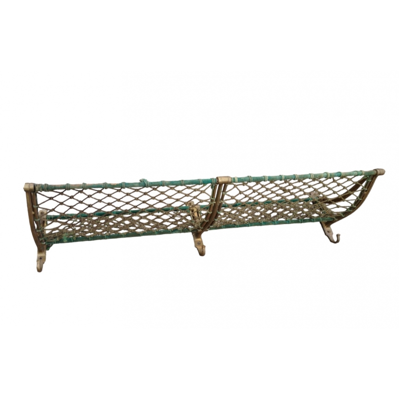 Swiss brass train luggage rack at Moinat SA – Antiques and home décor