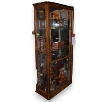 Vitrine de pendule en noyer