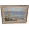 Peintures | Huile sur toile "Vue du Lac" signée DE Moinat SA  - Antiquités décoration