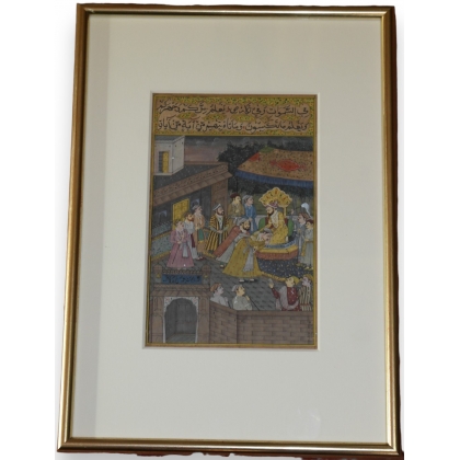 Gerahmte persische Miniatur bei Moinat SA – Antiquitäten und Dekoration