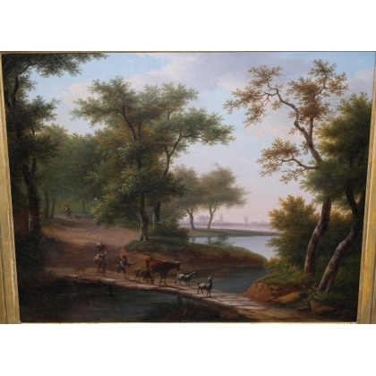Paintings | Pair of oil-on-canvas paintings entitled ‘Berger’, signed Moinat SA  – Antiques and home décor