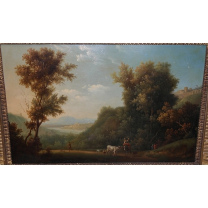 Paintings | Pair of oil paintings on copper, ‘Landscapes’, Moinat SA  – Antiques and home décor