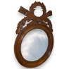 Miroir rond en chêne
