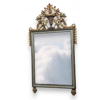 Miroir style Louis XVI polychrome verre