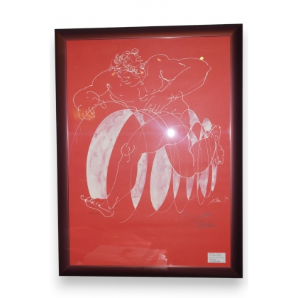 Lithograph of the 1980 Motor Show by Moinat SA – Antiques and decorative items – Engravings, lithographs