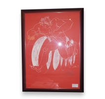 Lithographie Salon de l'auto 1980