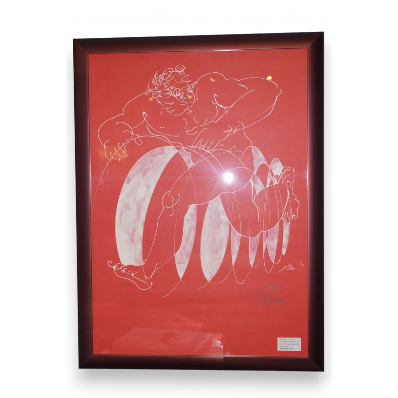 Lithographie Salon de l'auto 1980