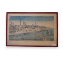 Gravure "Vue de la ville de Rouen"
