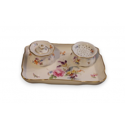 Encrier en porcelaine Meissen