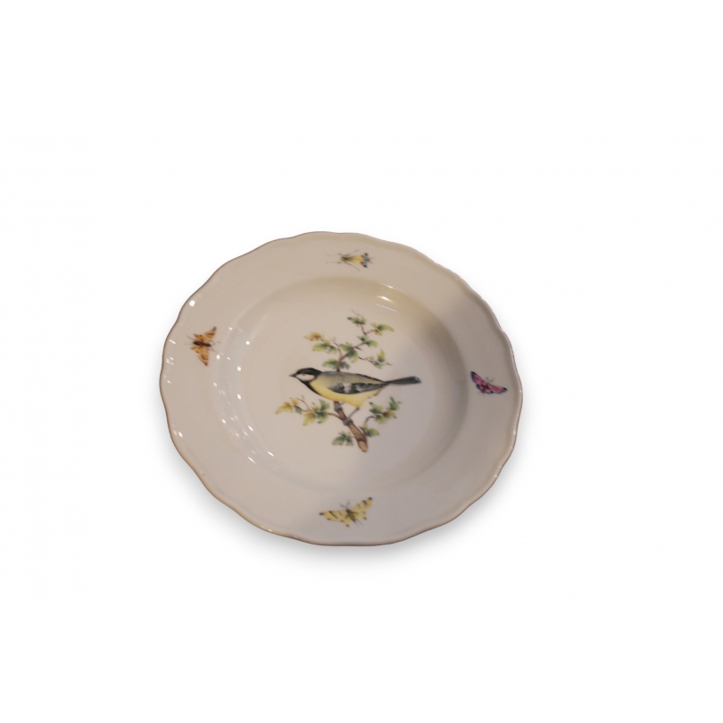 Assiette "oiseau" en porcelaine Meissen