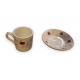 Tasse et sous-tasse en porcelaine