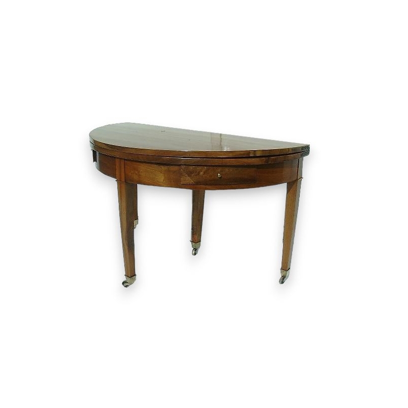 Mesa de media luna con cajones debajo del borde. En  Moinat SA  - Antigüedades y decoración