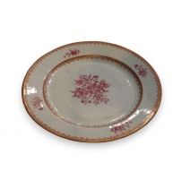 Assiette "fleurs" en porcelaine