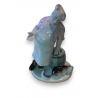 Homme et Chat en Porcelaine