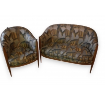 Salon 1925, comprenant 1 canapé et 2 fauteuils