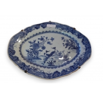 Plat en porcelaine bleu/blanc