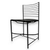 Chaise en cuir noir