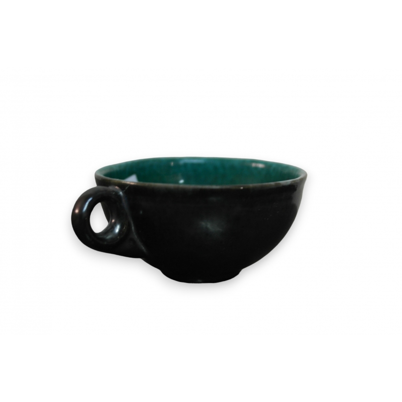 BONIFAS earthenware cup, green, by Moinat SA – Antiques and home décor
