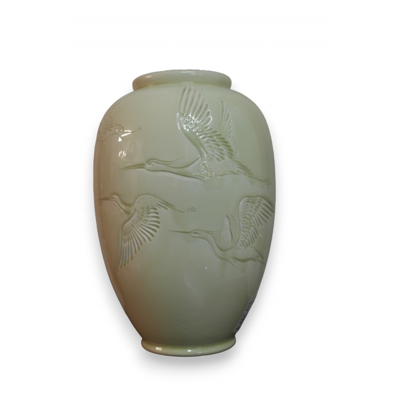 "Cranes" ceramic vase by SPÖRRI at Moinat SA – Antiques and home décor