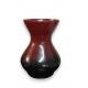 Vase en verre de Saint-Prex, rouge et noir