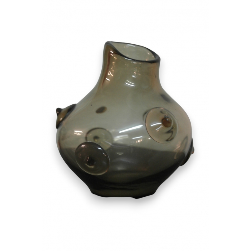 Vase Art Déco à cabochons en cristal de