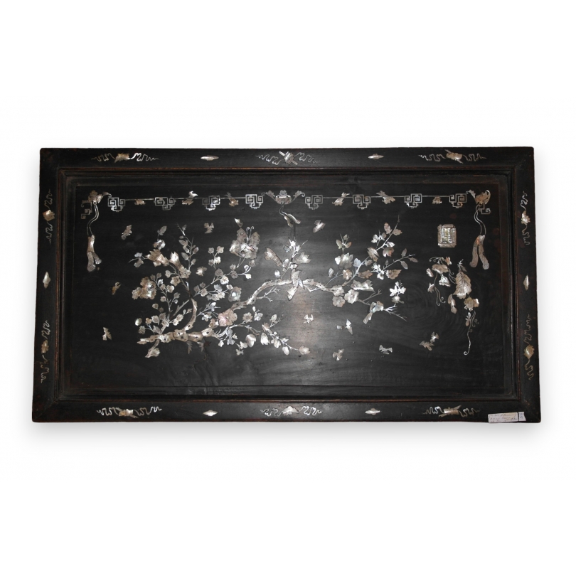 Chinese Mother-of-Pearl and Wood Panel at Moinat SA – Antiques and Decor