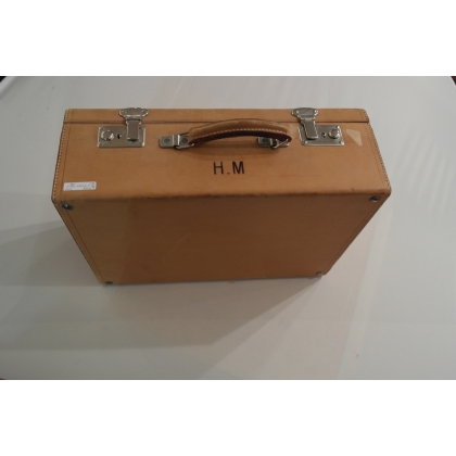 Valise en Cuir Beige