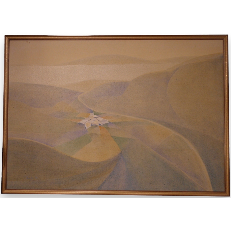 Paintings | Oil on canvas, ‘Road to Didyma’, signed Moinat SA  – Antiques and home décor
