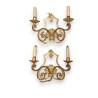 Pair of gilded wrought-iron wall lights by Moinat SA – Antiques and home décor