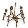 Brass and glass chandelier at  Moinat SA  - Antiques and home décor