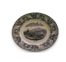 Assiette "Lucerne" en faïence de Nyon