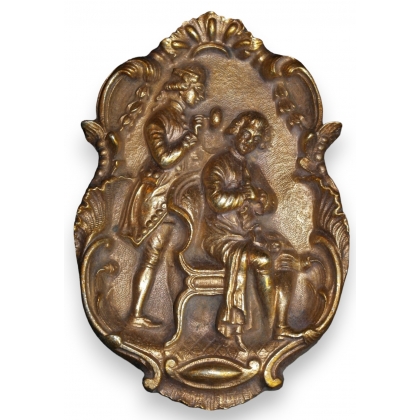 Plaque en bronze "Coiffeur"