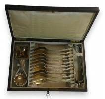 Coffret à thé en argent par CALLOT