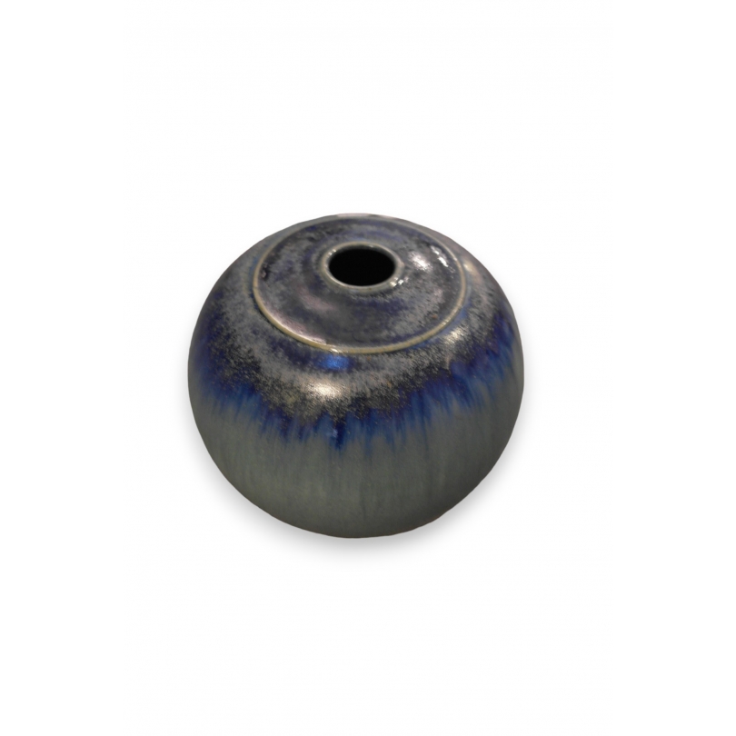  Vase en céramique bleue sur  Moinat SA  - Antiquités décoration
