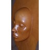  Panneau en cuir haut relief "Visage de sur  Moinat SA  - Antiquités décoration