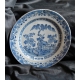 Assiette en porcelaine bleu-blanc